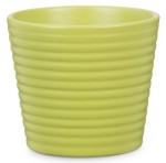 Mini osłonka na doniczkę 937 zielona 7 prążki poziome Scheurich Granny Green