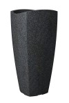 Wysoka donica Scheurich Wave Globe Cubo High 60 Schwarz Granit czarny granit