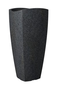 Wysoka donica Scheurich Wave Globe Cubo High 60 Schwarz Granit czarny granit