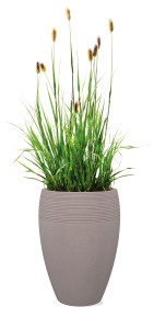 Wysoka donica Scheurich Lineo High Taupe Granit 65 szarobeżowa