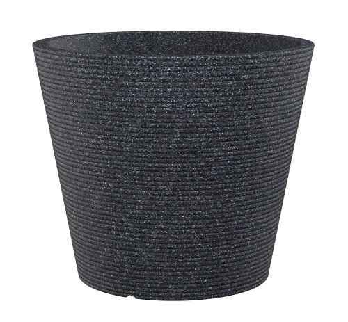 Scheurich Cone klasyczne doniczki w naturalnych kolorach czarny granit.jpg