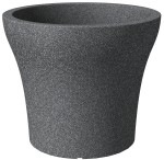 Klasyczna donica Scheurich No1 Stone 48 Schwarz Granit czarny granit antracytowa
