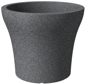 Duż klasyczna donica Scheurich No1 Stone 60 Schwarz Granit czarny granit antracytowa