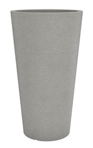 Wysoka wąska donica Scheurich Coneo High 70 Taupe Granit szarobeżowa