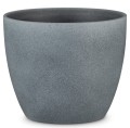 Ceramiczna osłonka na doniczkę kamienna powierzchnia ciemny szary.jpg