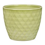 Zielona osłonka na doniczkę 832 Crystal 14 Glass Pear