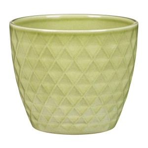 Zielona osłonka na doniczkę 832 Crystal 14 Glass Pear