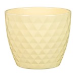 Żółta osłonka na doniczkę 832 Crystal 14 Soft Yellow Scheurich