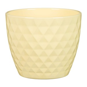 Żółta osłonka na doniczkę 832 Crystal 14 Soft Yellow Scheurich