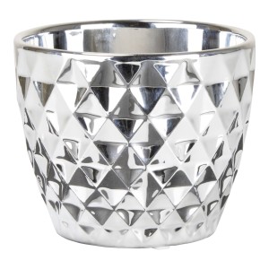 Lustrzana osłonka na doniczkę 832 Crystal 16 Mirror Silver Scheurich