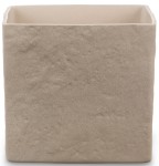 Kwadratowa kamienna osłonka na doniczkę Scheurich 970 Taupe Stone 14