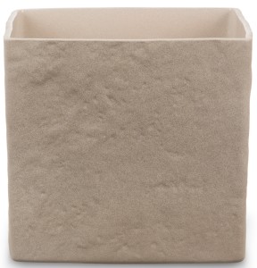 Kwadratowa kamienna osłonka na doniczkę Scheurich 970 Taupe Stone 16
