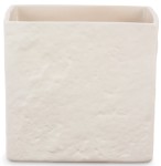 Kwadratowa kamienna osłonka na doniczkę Scheurich 970 Cream Stone 18 kremowa