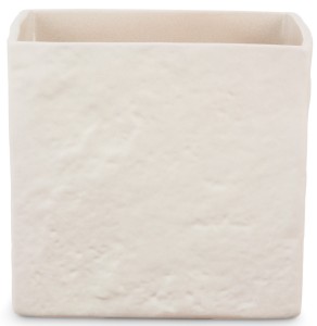 Kwadratowa kamienna osłonka na doniczkę Scheurich 970 Cream Stone 18 kremowa