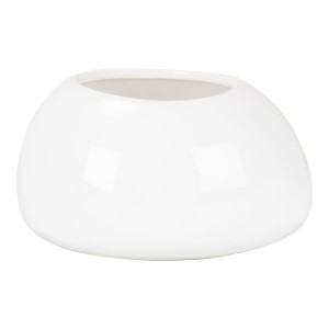 Biała osłonka na doniczkę jak kamień 432 Scheurich 22 Shiny White