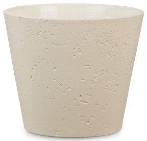Kremowa osłonka na doniczkę 701 beton 15 Scheurich Roca Crema