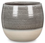Szaro-beżowa osłonka na doniczkę 765 Scheurich Grey Allure 28
