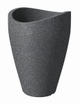 Wysoka donica ogrodowa Scheurich Wave Globe High 67 Schwarz Granit czarny granit