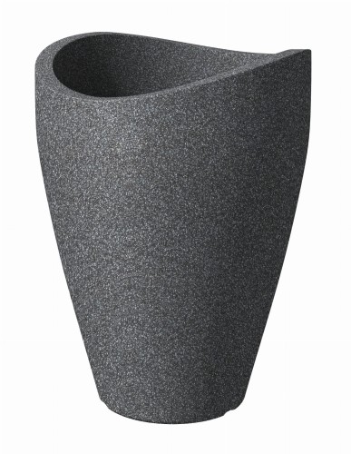 Scheurich Wave Globe High doniczka czarny granit.jpg