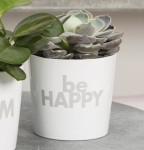Osłonka na doniczkę z napisem  870 BE HAPPY 12 