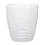 Biała osłonka ceramiczna na storczyka Scheurich 669 Alaska 14