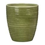 Oliwkowa osłonka ceramiczna na storczyka Scheurich 669 Olive Glass 14