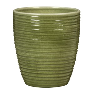 Oliwkowa osłonka ceramiczna na storczyka Scheurich 669 Olive Glass 14
