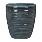 Osłonka ceramiczna na storczyka Scheurich 669 Glass Petrol 14 morska/ciemnoszara
