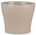 Ceramiczna osłonka na doniczkę Scheurich Taupe szarobrązowa.jpg