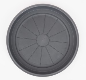 Duża podstawka pod doniczkę Scheurich Linda okrągła antracytowa ciemnoszara 64 Metallic Grey