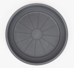 Bardzo duża podstawka pod doniczkę Scheurich Linda okrągła antracytowa ciemnoszara 78 Metallic Grey