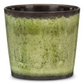 Zielona osłonka na doniczkę z ceramiki Scheurich Meadow Glaze.jpg