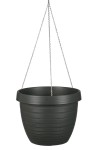 Wisząca doniczka ogrodowa Scheurich Country Star 25 z łańcuszkiem 271/25 Metallic Grey ciemnoszara