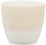 Beżowo-kremowa osłonka na doniczkę 950 Vanilla Cream 16 Scheurich