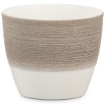 Brązowo-kremowa osłonka na doniczkę 950 Espresso Cream 14 Scheurich 