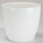 Kremowa osłonka na doniczkę Scheurich 920 Glossy Cream 28
