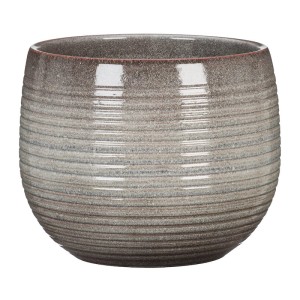 Szara osłonka ceramiczna na doniczkę Scheurich 744 Wild Ice 16