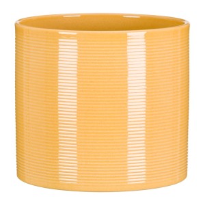 Żółta osłonka na doniczkę Scheurich 828 Zabaione 12 walec