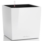  Biała lakierowana donica Lechuza Cube Premium 40 system nawadniający