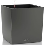  Antracytowa lakierowana donica Lechuza Cube Premium 40 ciemnoszara system nawadniający