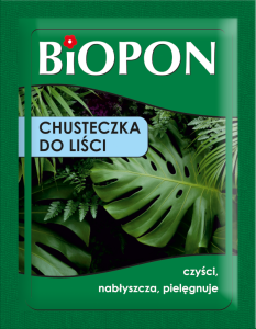 Wygodna chusteczka do liści Biopon >>> nabłyszcza, czyści  i pielęgnuje