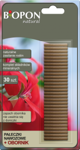 Pałeczki nawozowe z obornikiem do roślin doniczkowych i balkonowych Biopon Natural 30 szt. 