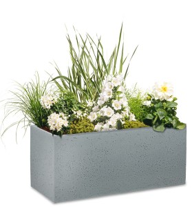 Podłużne donice jak z betonu Scheurich C-Cube Long 60 Stony Grey szare