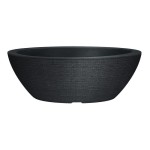 Podłużna doniczka łódka Scheurich Barceo Jardiniere Stony Black >>> czarny granit, antracytowa