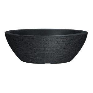 Podłużna doniczka łódka Scheurich Barceo Jardiniere Stony Black >>> czarny granit, antracytowa