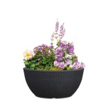 Okrągła doniczka misa Scheurich Barceo Bowl Stony Black >>> czarny granit, antracytowa