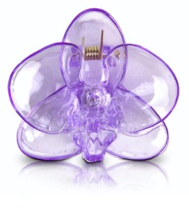 Fioletowe klipsy spinki klamerki do storczyków Orchid Polnix