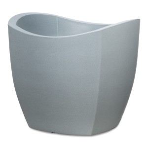 Duża donica tarasowa Scheurich Wave Globe Cubo Stony Grey 40 szara
