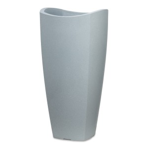 Wysoka donica Scheurich Wave Globe Cubo High 60 Stony Grey szara