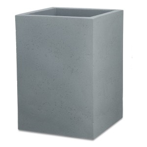 Wysoka donica słupek Scheurich C-Cube High Stony Grey 54 szara jak betonowa